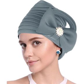 Womens Turban Head Wrap, Stretchy Breathable Bonnet Turban Large Chemo Beanie Cap Ladies Bandana Head Wear