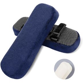 ZNCMRR 2 Pack Office Chair Armrest Pads Covers with Memory Foam Elbow Pillow for Forearm Pressure Relief, Black Arm Rest Covers for Office Chairs, Wheelchair, Comfy Gaming Chair