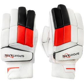 SPORTAXIS Premium Cricket Batting Gloves for Batsman, Split Fingers, Stylish Design, Comfortable Grip, PVC Thumb Patch, & Breathable mesh for Ventilation, for Adults