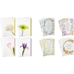 Hallmark Assorted Sympathy Cards (Flowers, 12 Cards and Envelopes)
