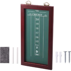 GSE Games & Sports Expert Chalk Dart Scoreboard for Dart Board Cricket & 01 Dart Games with Chalks and Chalk Wipe (Standard/Large)