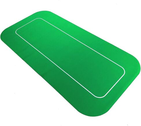 Yuanhe 70" x 35" Portable Rectangle Sure Stick Rubber Foam Poker Table Top Layout Poker Mat (Black) in Kuwait