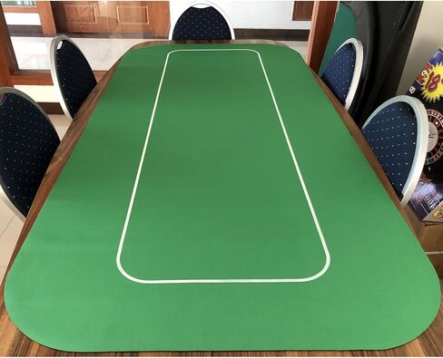 Yuanhe 70" x 35" Portable Rectangle Sure Stick Rubber Foam Poker Table Top Layout Poker Mat (Black) in Kuwait