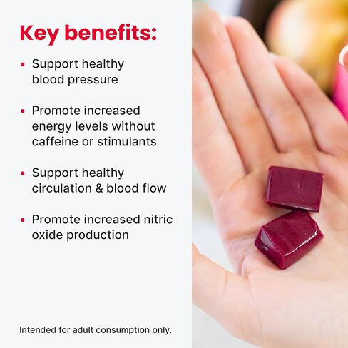humanN SuperBeets Heart Chews Advanced - 3-in-1 Formula with Beetroot, Grape Seed Extract, & CoQ10, 60 Count in Kuwait