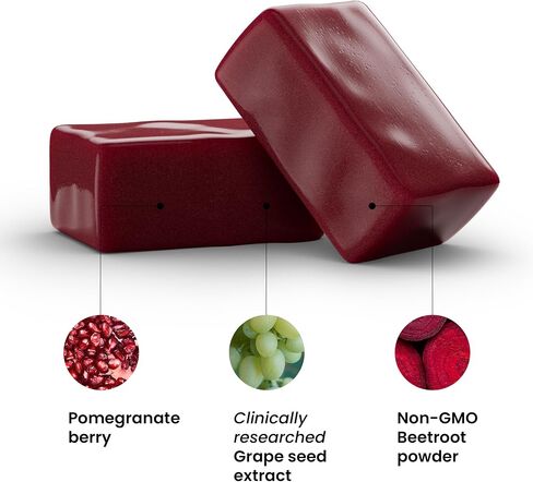humanN SuperBeets Heart Chews Advanced - 3-in-1 Formula with Beetroot, Grape Seed Extract, & CoQ10, 60 Count in Kuwait