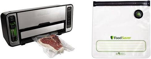 جهاز تفريغ الهواء FoodSaver Elite All-in-One Liquid+™ مع أكياس ولفائف وملحقات، مصنوع من الفولاذ المقاوم للصدأ الداكن in Kuwait