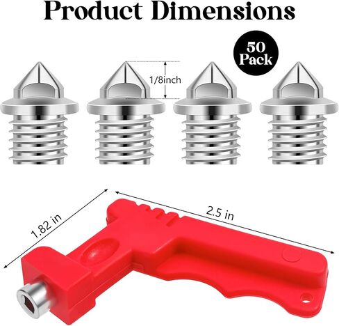 Track Spikes, 50 Pieces Track Spikes for Track Shoes, 0.45 Grams Lightweight Replacement Spikes with Spike Wrench for Track and Field Sprinting or Cross Country Golf Fishing in Saudi Arabia