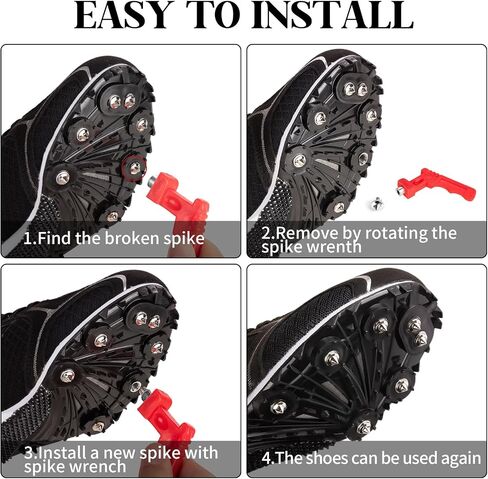 Track Spikes, 50 Pieces Track Spikes for Track Shoes, 0.45 Grams Lightweight Replacement Spikes with Spike Wrench for Track and Field Sprinting or Cross Country Golf Fishing in Saudi Arabia
