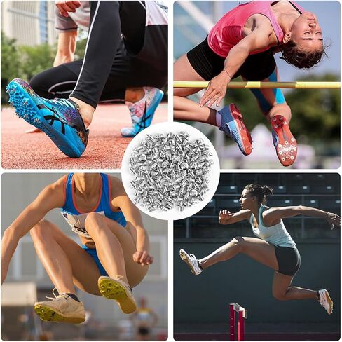 Track Spikes, 50 Pieces Track Spikes for Track Shoes, 0.45 Grams Lightweight Replacement Spikes with Spike Wrench for Track and Field Sprinting or Cross Country Golf Fishing in Saudi Arabia