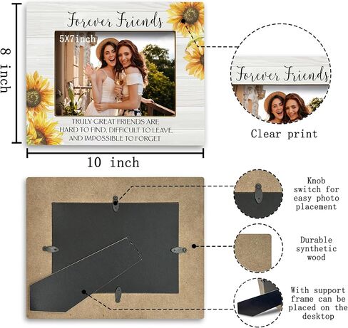 FONDCANYON Chance Made Us Colleagues Sunflower Picture Photo Frame, Best Colleague Picture Frames,Going Away Retirement Gift Goodbye Farewell Gift New Job Gift Leaving Gift for Friend (5x7 Inch Photo) in Saudi Arabia