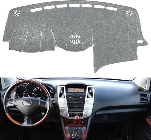 حصيرة غطاء لوحة القيادة تناسب 2004-2006 Lexus RX330، 2007-2009 RX350، 2006-2008 RX400h، وسادة غطاء لوحة القيادة مع فتحة لمكبر الصوت (أسود) F82 in Kuwait