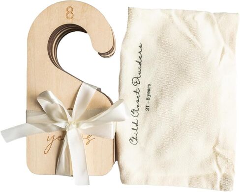 Heart and Home Designs - Modern Double-Sided Baby Closet Dividers, Nursery Closet Organizers – Set of 7 Durable Baby Closet Size Dividers - Size Newborn to 24 Months in Kuwait