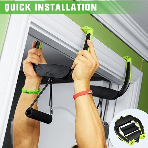 Portable Pull Up Bar,2-generation upgraded version with bearings,doorway pull-up bar installed in just 8 seconds, suitable for home and travel workouts in Saudi Arabia