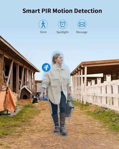 كاميرا أمان خلوية Oculview 4G LTE، لا حاجة إلى واي فاي، كاميرات شمسية أمنية مع بطاقة SIM لاسلكية في الهواء الطلق، فيديو 2K HD، عرض 360 درجة، رؤية ليلية ملونة، حركة PIR in Kuwait