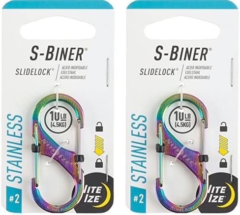 Nite IZE S-Biner SlideLock من الفولاذ المقاوم للصدأ، مقاس #2، سبيكتروم in Saudi Arabia