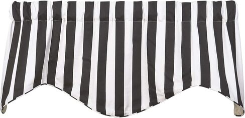 Decorative Things Window Treatments Valance Curtains Kitchen Curtains Window Valances or Living Room Curtains Ticking Stripe Blue Swag Valence Short Curtains Rod Pocket 53 Inches x 18 Inches in Saudi Arabia