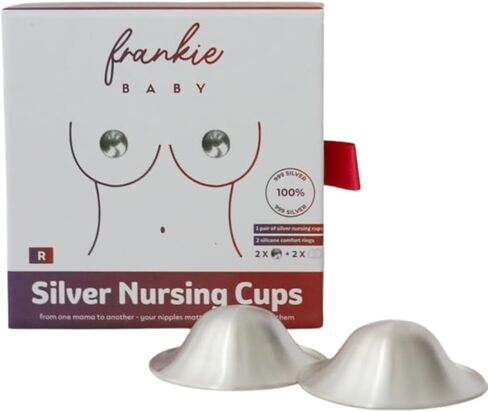 The Original Silver Nursing Cups- Nipple Shields for Nursing, Newborn Breastfeeding, Regular w/Silicone Comfort Rings in Saudi Arabia