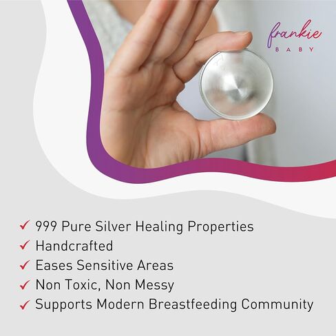 The Original Silver Nursing Cups- Nipple Shields for Nursing, Newborn Breastfeeding, Regular w/Silicone Comfort Rings in Saudi Arabia