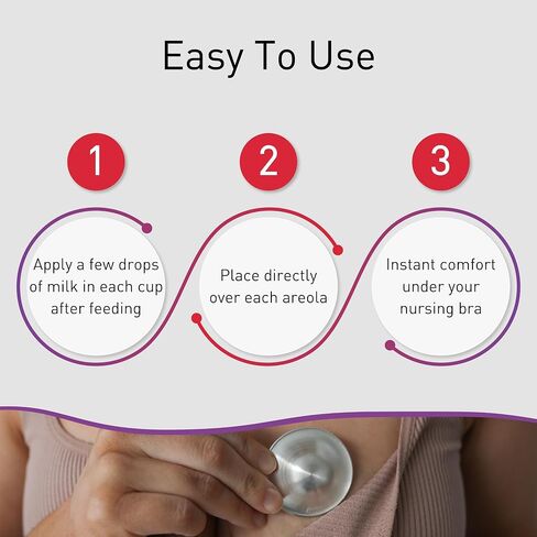 The Original Silver Nursing Cups- Nipple Shields for Nursing, Newborn Breastfeeding, Regular w/Silicone Comfort Rings in Saudi Arabia