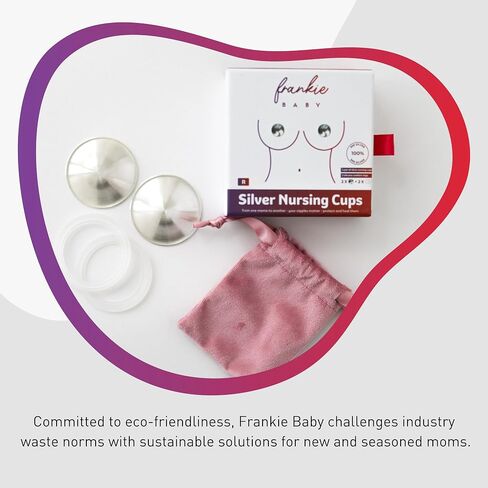 The Original Silver Nursing Cups- Nipple Shields for Nursing, Newborn Breastfeeding, Regular w/Silicone Comfort Rings in Saudi Arabia