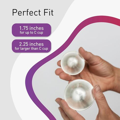 The Original Silver Nursing Cups- Nipple Shields for Nursing, Newborn Breastfeeding, Regular w/Silicone Comfort Rings in Saudi Arabia