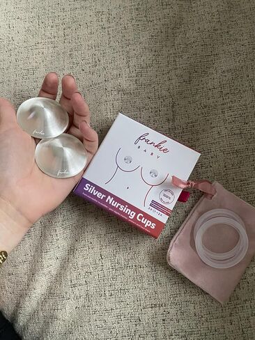 The Original Silver Nursing Cups- Nipple Shields for Nursing, Newborn Breastfeeding, Regular w/Silicone Comfort Rings in Saudi Arabia