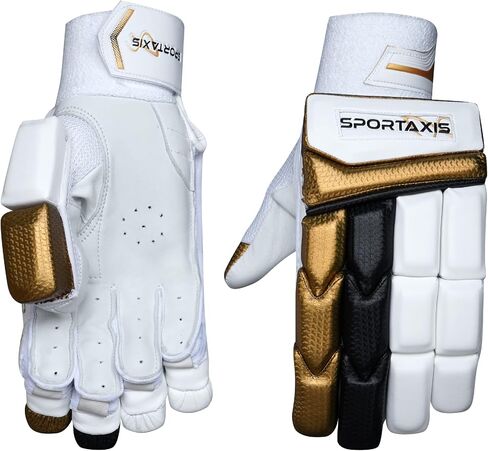 SPORTAXIS Premium Cricket Batting Gloves for Batsman, Split Fingers, Stylish Design, Comfortable Grip, PVC Thumb Patch, & Breathable mesh for Ventilation, for Adults in Saudi Arabia