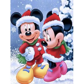 بالوديو مجموعة الرسم الماسي خماسي الابعاد الكرتون، فن الماس للاطفال الفأر، طلاء بالماس حفر كامل حجر الراين المستدير قماش للحرف اليدوية لتزيين جدران المنزل 12 × 16 انش in Kuwait