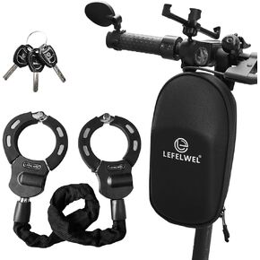 Electric Scooter Locks Anti Theft，Bike Chain Lock with Bag，Best Lock for Electric Scooter Xiaomi Segway Accessories