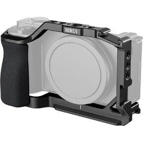 SIRUI Camera Cage for Sony ZV-E10 with Silicone Handle, Built-in Arca-Type Quick Release Plate, Cold Shoes, 1/4" Threads and 3/8" ARRI Locating Threads, SC-ZV-E10