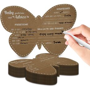 Baby Shower Games - Baby Shower Advice Cards for Parents to Be - Advice cards for Mommy to be - Elephant Safari Baby Shower Decorations - Set of 50 - Jungle Baby Shower Games (Elephant Safari Jungle)