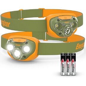 Energizer LED Headlamp PRO (2-Pack), IPX4 Water Resistant Headlamps, High-Performance Head Light for Outdoors, Camping, Running, Storm, Survival LED Light for Emergencies (Batteries Included)