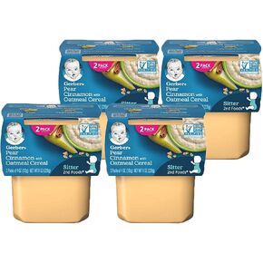 Gerber Natural for Baby 2nd Foods Baby Food Tubs, Apricot Mixed Fruit, Made with Natural Fruit & Vitamin C, Pureed Baby Food, 2-4 Ounce Tubs/Pack (Pack of 4)