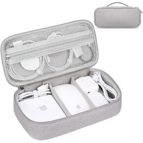 Lacdo Electronic Organizer Travel Cable Organizer Bag Pouch Tech Electronic Accessories Carry Case Portable Double Layers Charger Case for Cable, Cords, Charger, Earphone, Power Bank, Black