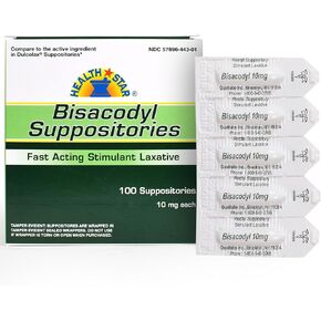 GeriCare Bisacodyl Suppositories (100 Count (Pack of 1))
