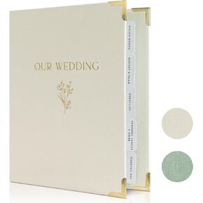Beautiful Wedding Planner Book And Organizer - A Unique Linen Binder For the Bride Perfect To Plan Your Big Day - An Exceptional Engagement Gift For Newly Engaged Couples, Future Brides, And Grooms