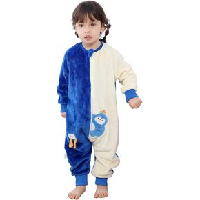 MICHLEY Flannel Baby Sleeping Bag Unisex Pajamas, Long Sleeve Zipper Wearable Sleeping Sack for Autumn Winter Boys Girls