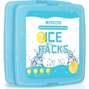 MIYCOO Cool Coolers Reusable Ice Packs for Lunch Bags & Lunch Box - Ice Packs for Cooler