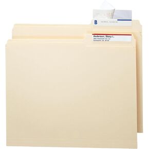 Seal & View File Folder Label Protector, 3-1/2X1-11/16, 100/Pack [Set of 2]