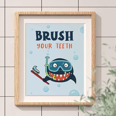 Watercolor Bathroom Decor Wall Art Prints, Funny Bathroom Brush Wash, Colorful Abstract Paint Splats Bathroom Wall Art Prints, Set of 4 (8"X10") Unframed in Saudi Arabia