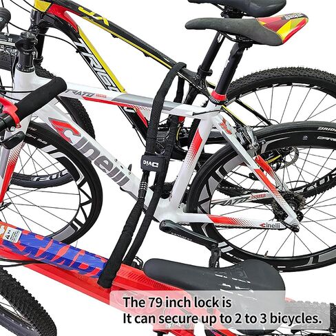 أقفال الدراجة DVIC شديدة التحمل ومضادة للسرقة من الألياف الخفيفة للغاية حاصلة على براءة اختراع كورية، كابل أمان للدراجات 39.4 بوصة (100 سم) in Kuwait