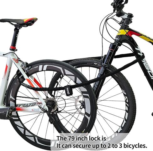 أقفال الدراجة DVIC شديدة التحمل ومضادة للسرقة من الألياف الخفيفة للغاية حاصلة على براءة اختراع كورية، كابل أمان للدراجات 39.4 بوصة (100 سم) in Kuwait