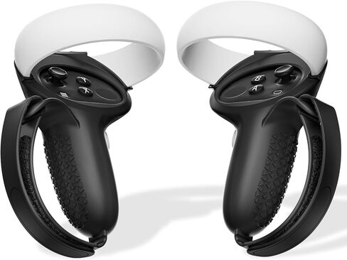 SUPERUS Controller Grips Cover for Oculus Quest 2, Anti-slip Texture - VR Accessories Compatible with Meta Quest 2, Silicone Controller Grips Cover with Adjustable Knuckle Straps in Saudi Arabia
