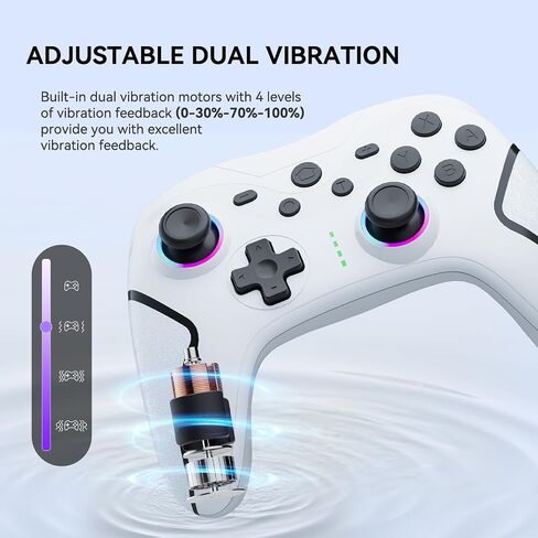 Olimoxi Switch Controller for Switch/Switch Lite/Switch OLED, Wireless Switch Pro Controller with 1000Amh, LED Color Light, Wake up,Joystick,Programmable Buttons, Adjustable Turbo & Dual Vibration in Saudi Arabia