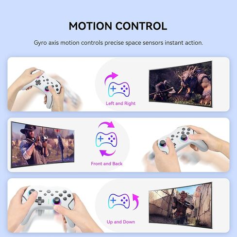 Olimoxi Switch Controller for Switch/Switch Lite/Switch OLED, Wireless Switch Pro Controller with 1000Amh, LED Color Light, Wake up,Joystick,Programmable Buttons, Adjustable Turbo & Dual Vibration in Saudi Arabia