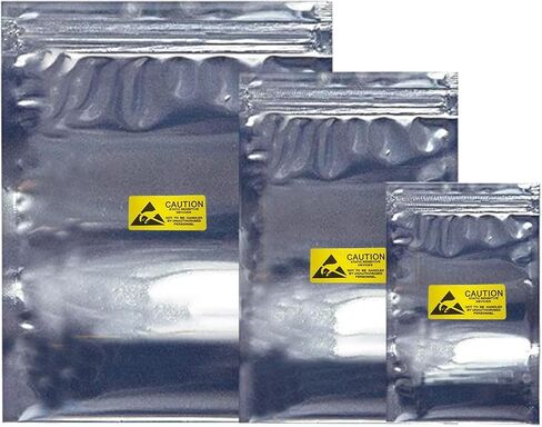 Antistatic Bags, 100pcs Resealable ESD Bags 3.2x4.7inches with Labels for GPU Hard Drive SSD HDD and Electronic Device (Ziplock-3.2X4.7-100pc) in Kuwait