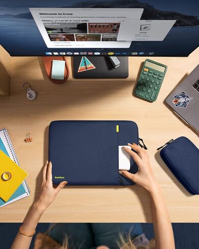 مجموعة حقيبة كمبيوتر محمول واقية من Tomtoc 360 لجهاز MacBook Pro M3/M2/M1 الجديد بحجم 14 بوصة Pro/Max A2992 A2918 A2779 A2442 2023-2021، حقيبة MacBook مقاومة للماء ومضادة للصدمات مع حقيبة ملحقات منظمة in Saudi Arabia