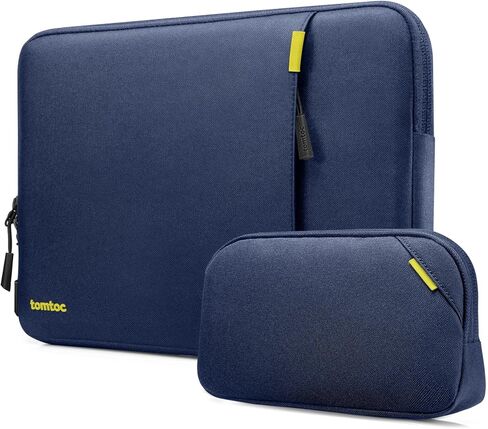 مجموعة حقيبة كمبيوتر محمول واقية من Tomtoc 360 لجهاز MacBook Pro M3/M2/M1 الجديد بحجم 14 بوصة Pro/Max A2992 A2918 A2779 A2442 2023-2021، حقيبة MacBook مقاومة للماء ومضادة للصدمات مع حقيبة ملحقات منظمة in Saudi Arabia