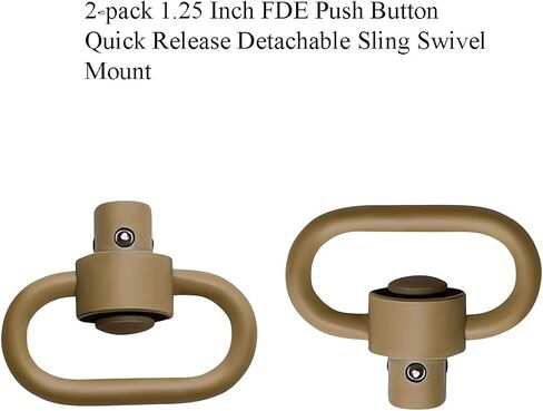 QD S l i n g S w i v e l Mount, Tactical Heavy Duty QD Quick Detach/Release 1.25" Loop Heavy Duty Push Button S w i v e l s - Black (Pack of 2) Push Button in Kuwait