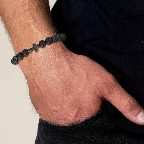 COAI Religious Jewelry Stone Beaded Cross Bracelet in Kuwait